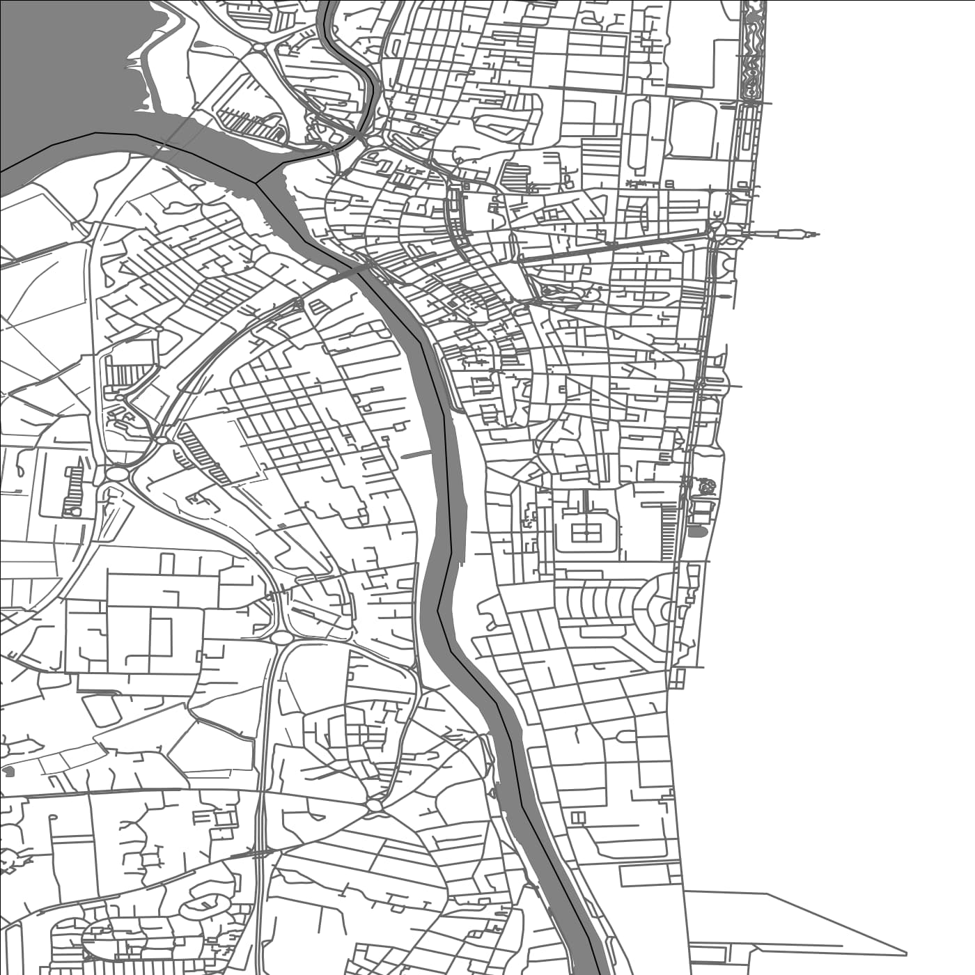 ROAD MAP OF GREAT YARMOUTH, UNITED KINGDOM BY MAPBAKES