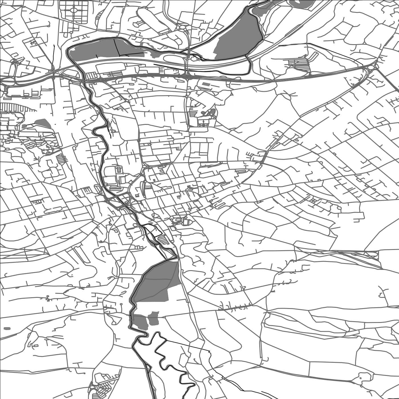 ROAD MAP OF GUILDFORD, UNITED KINGDOM BY MAPBAKES