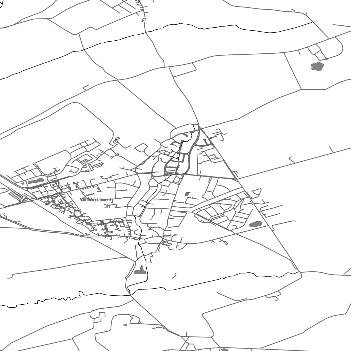 ROAD MAP OF HADDENHAM, UNITED KINGDOM BY MAPBAKES