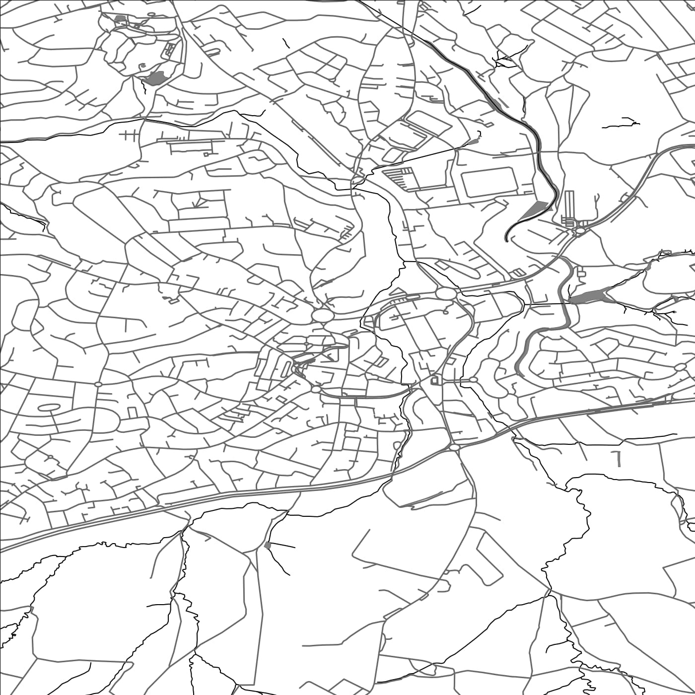 ROAD MAP OF HALESOWEN, UNITED KINGDOM BY MAPBAKES