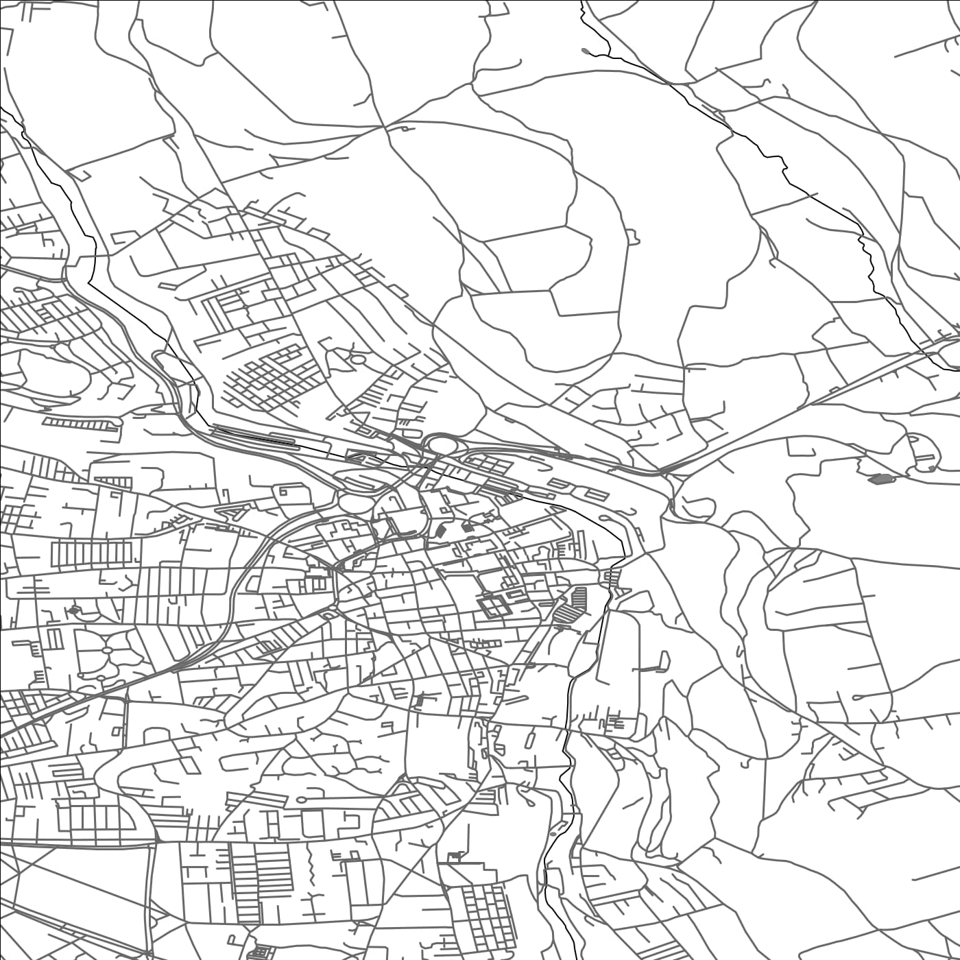 ROAD MAP OF HALIFAX, UNITED KINGDOM BY MAPBAKES