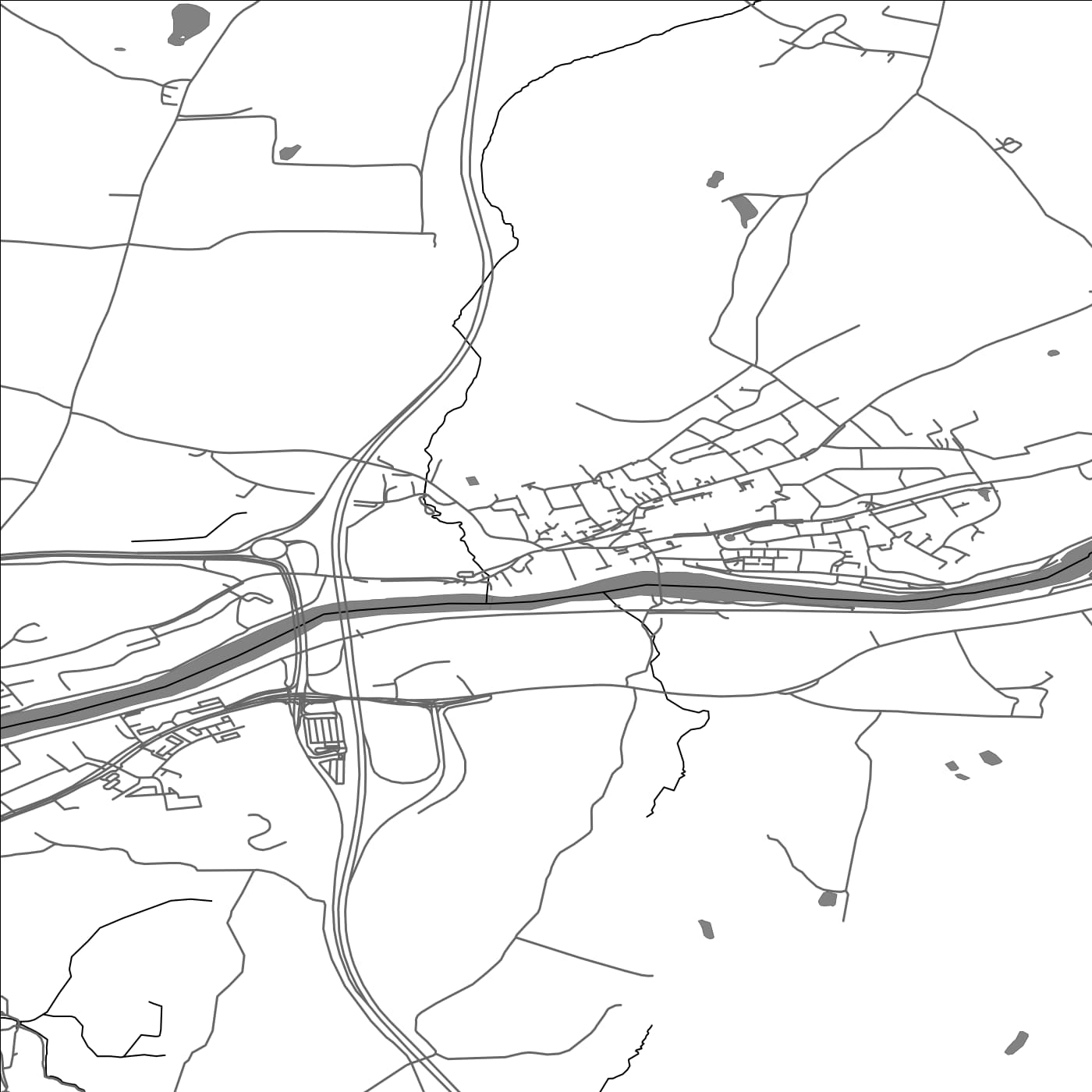 ROAD MAP OF HALTON-WITH-AUGHTON, UNITED KINGDOM BY MAPBAKES