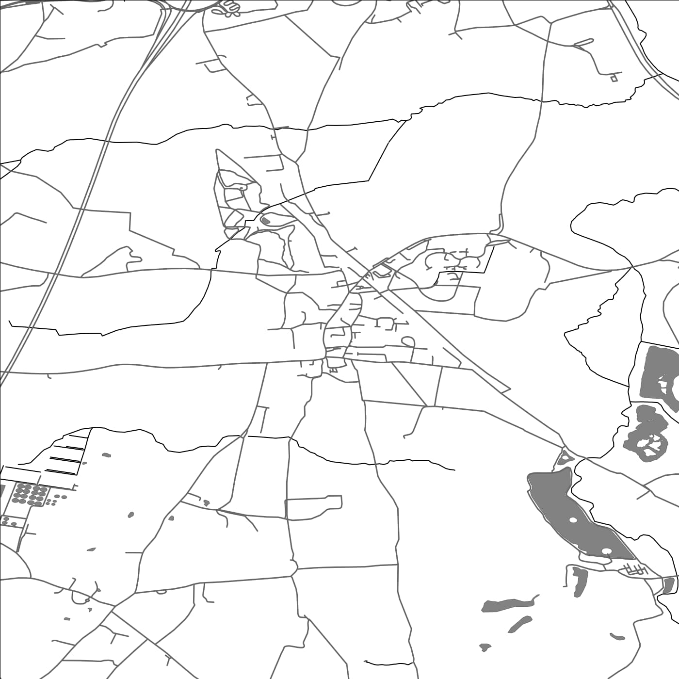 ROAD MAP OF HAMPTON IN ARDEN, UNITED KINGDOM BY MAPBAKES