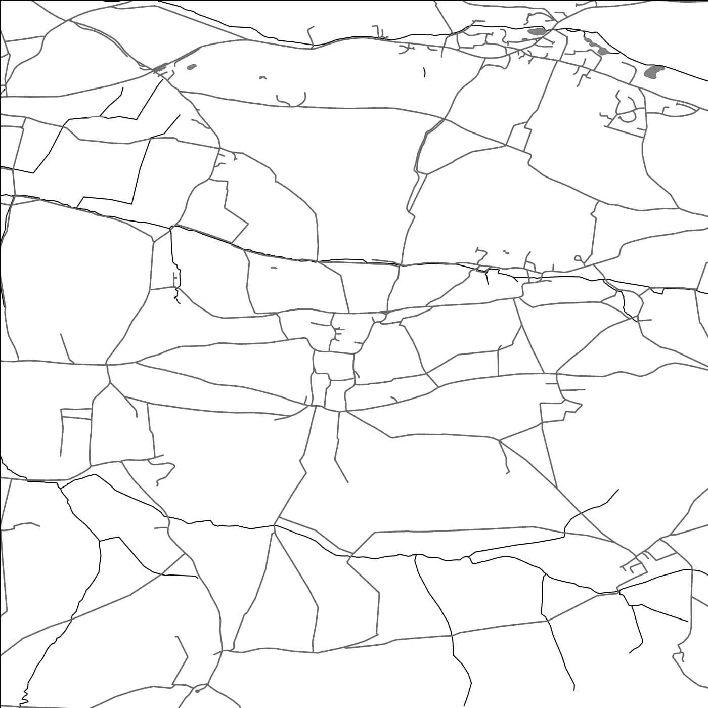 ROAD MAP OF HARDINGTON MANDEVILLE, UNITED KINGDOM BY MAPBAKES