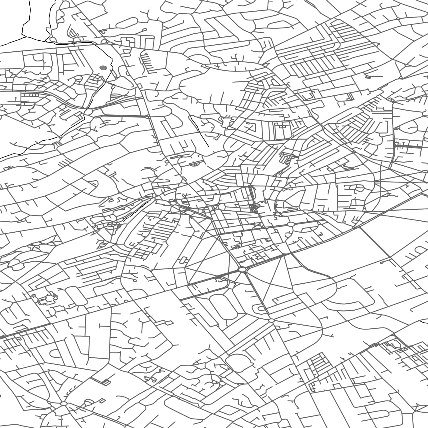 ROAD MAP OF HARROGATE, UNITED KINGDOM BY MAPBAKES