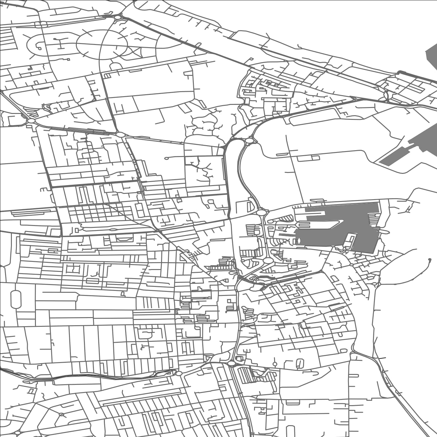 ROAD MAP OF HARTLEPOOL, UNITED KINGDOM BY MAPBAKES