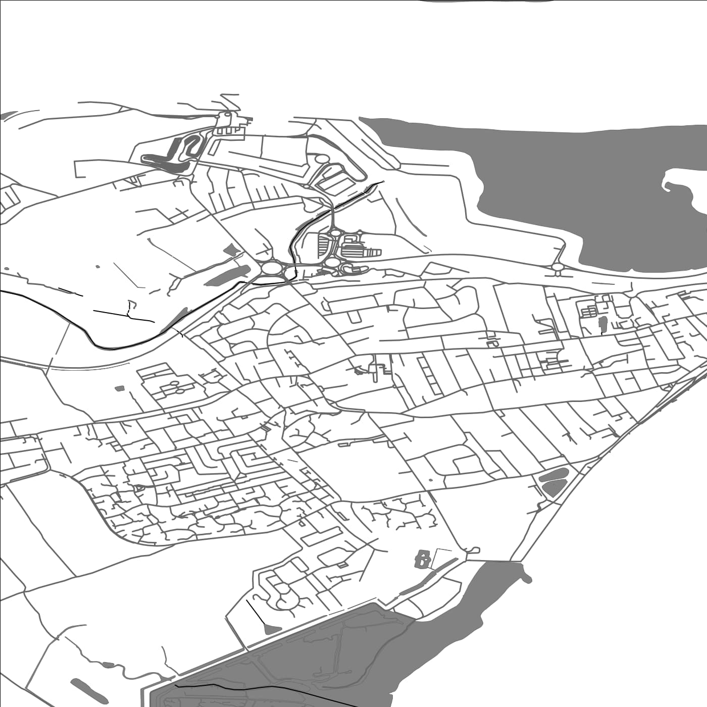 ROAD MAP OF HARWICH, UNITED KINGDOM BY MAPBAKES