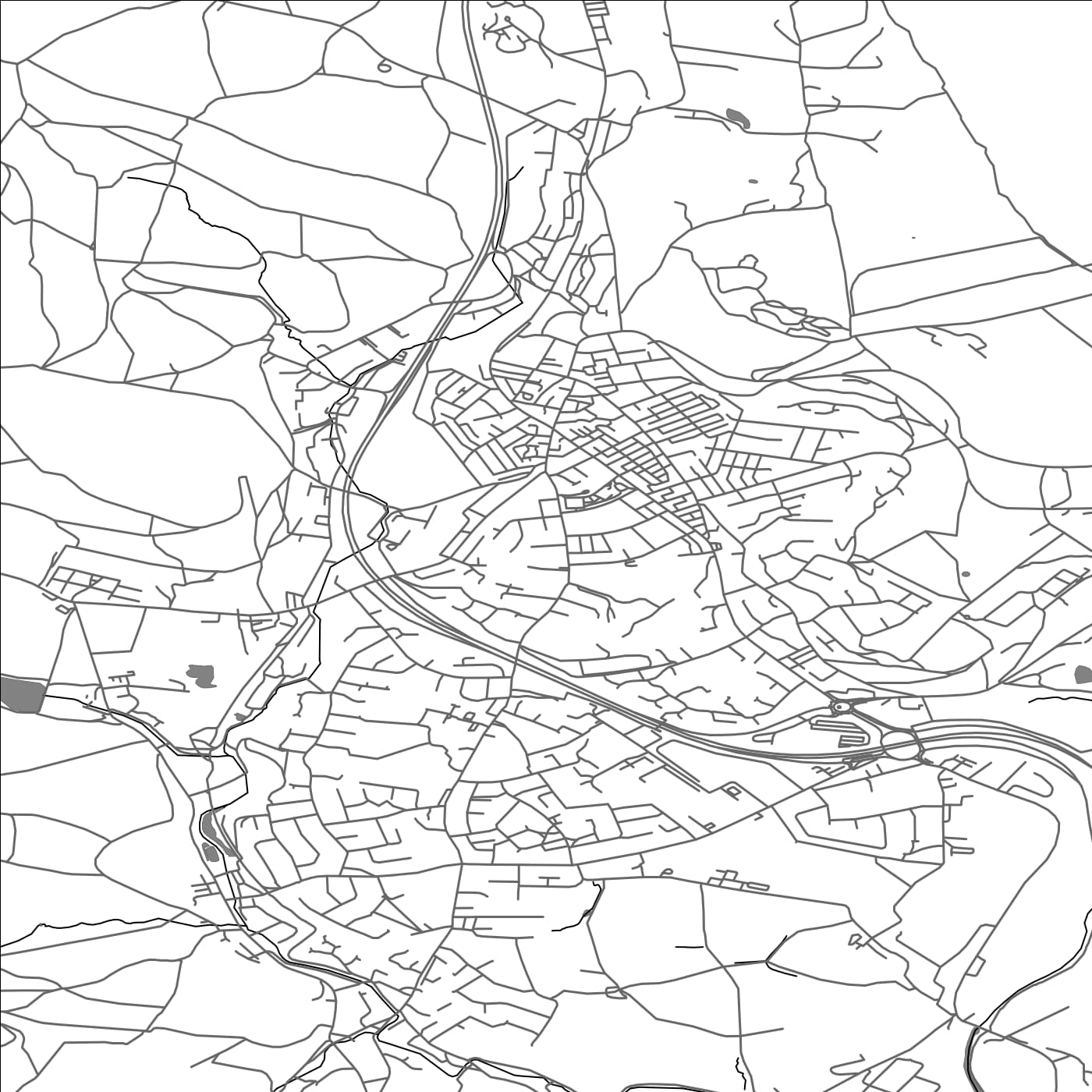 ROAD MAP OF HASLINGDEN, UNITED KINGDOM BY MAPBAKES