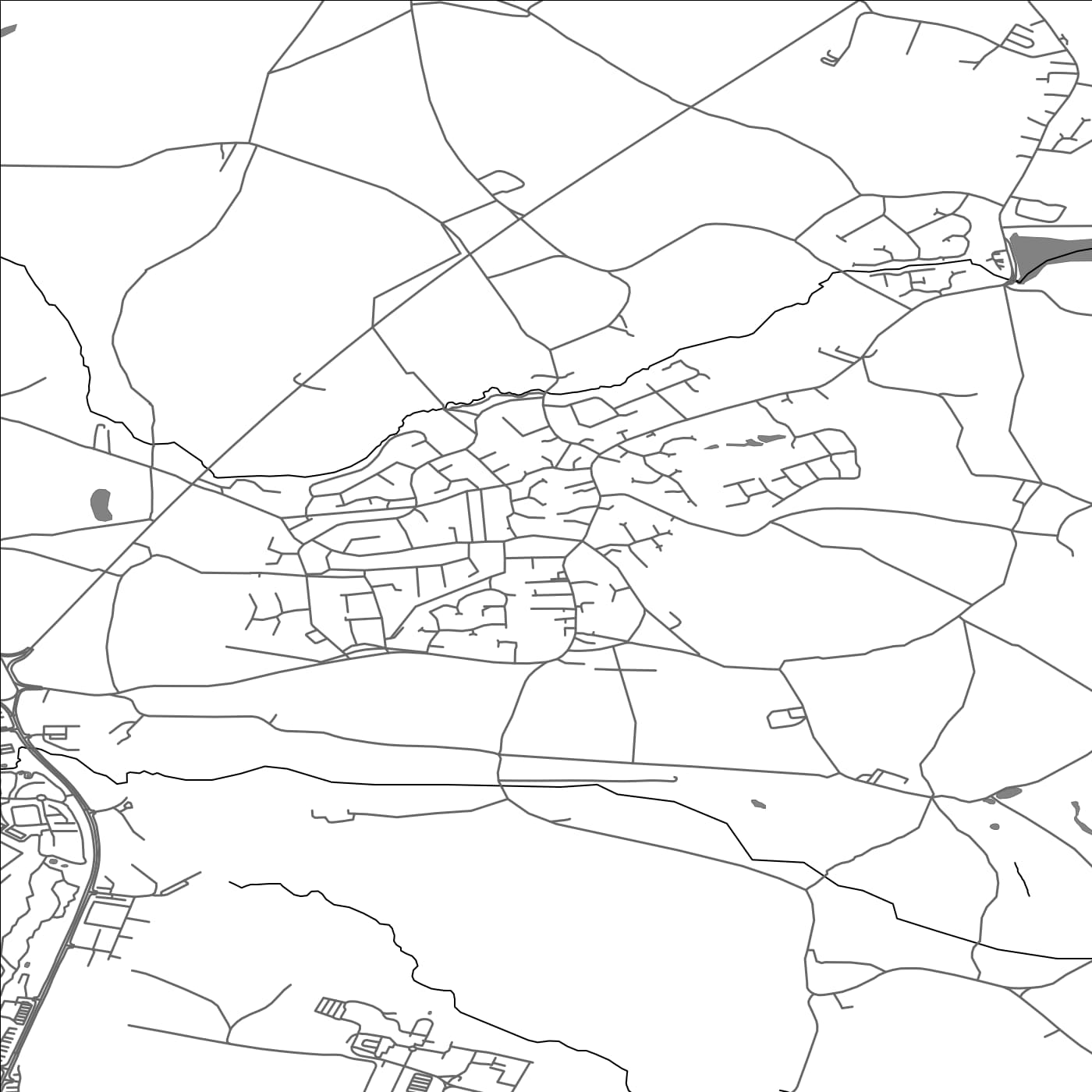 ROAD MAP OF HASLINGTON, UNITED KINGDOM BY MAPBAKES