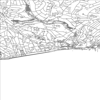 ROAD MAP OF HASTINGS, UNITED KINGDOM BY MAPBAKES