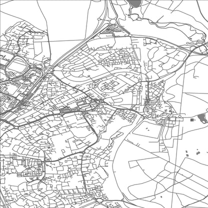 ROAD MAP OF HATFIELD, UNITED KINGDOM BY MAPBAKES