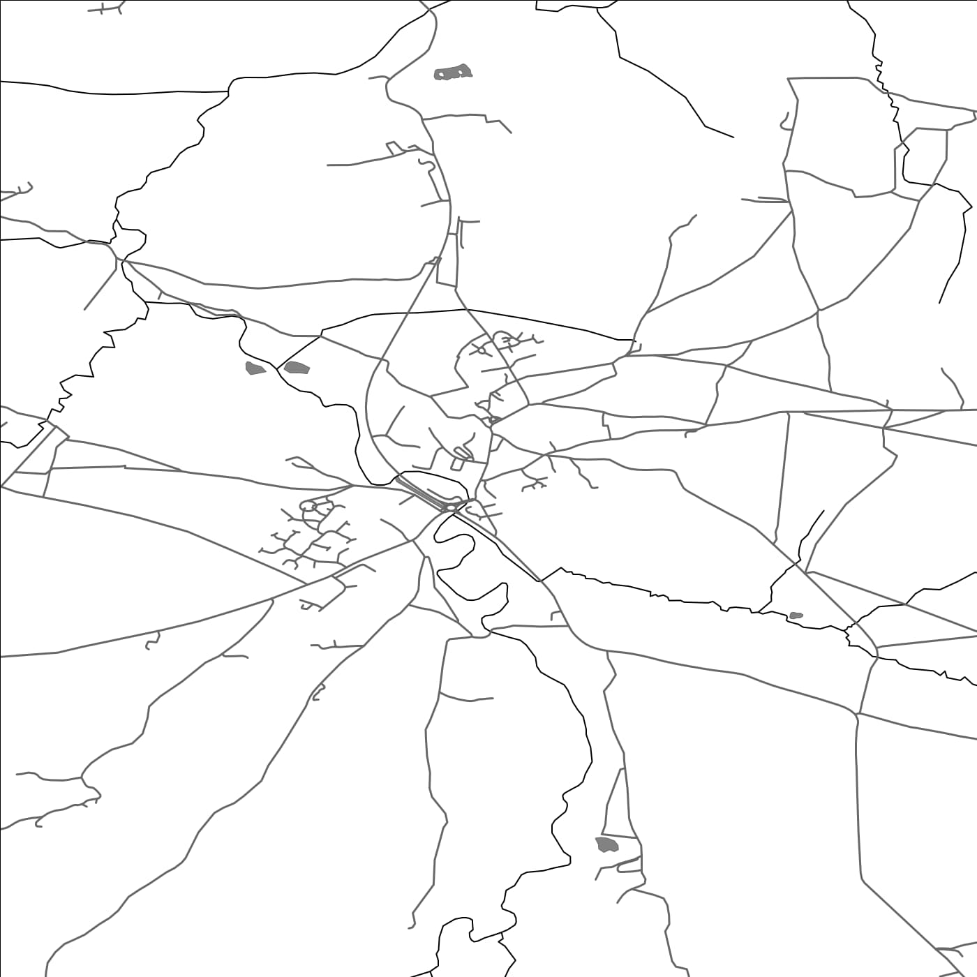 ROAD MAP OF HATHERLEIGH, UNITED KINGDOM BY MAPBAKES