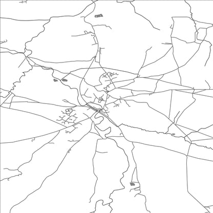 ROAD MAP OF HATHERLEIGH, UNITED KINGDOM BY MAPBAKES