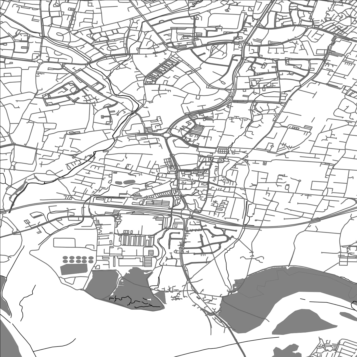 ROAD MAP OF HAVANT, UNITED KINGDOM BY MAPBAKES