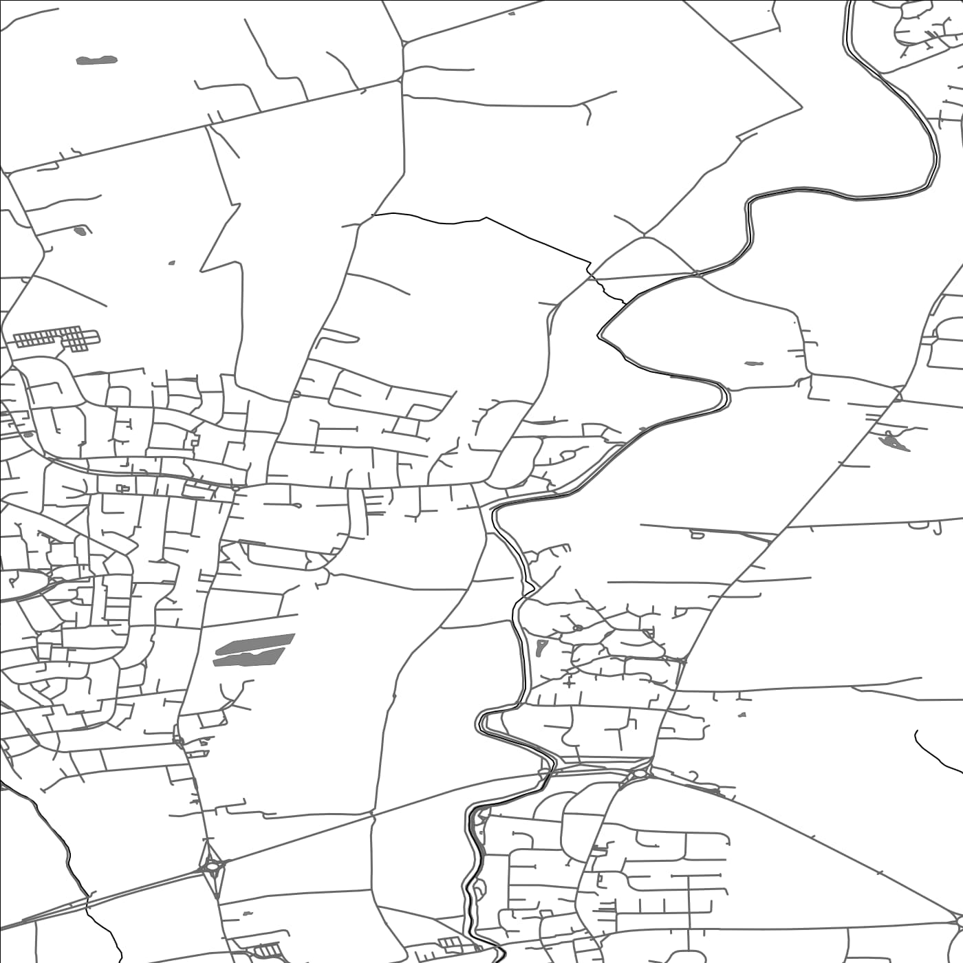 ROAD MAP OF HAXBY, UNITED KINGDOM BY MAPBAKES