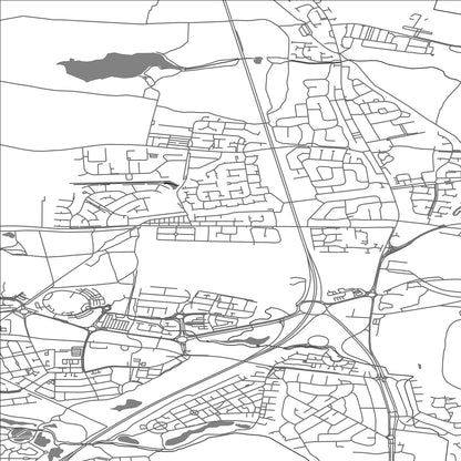 ROAD MAP OF HAZLERIGG, UNITED KINGDOM BY MAPBAKES