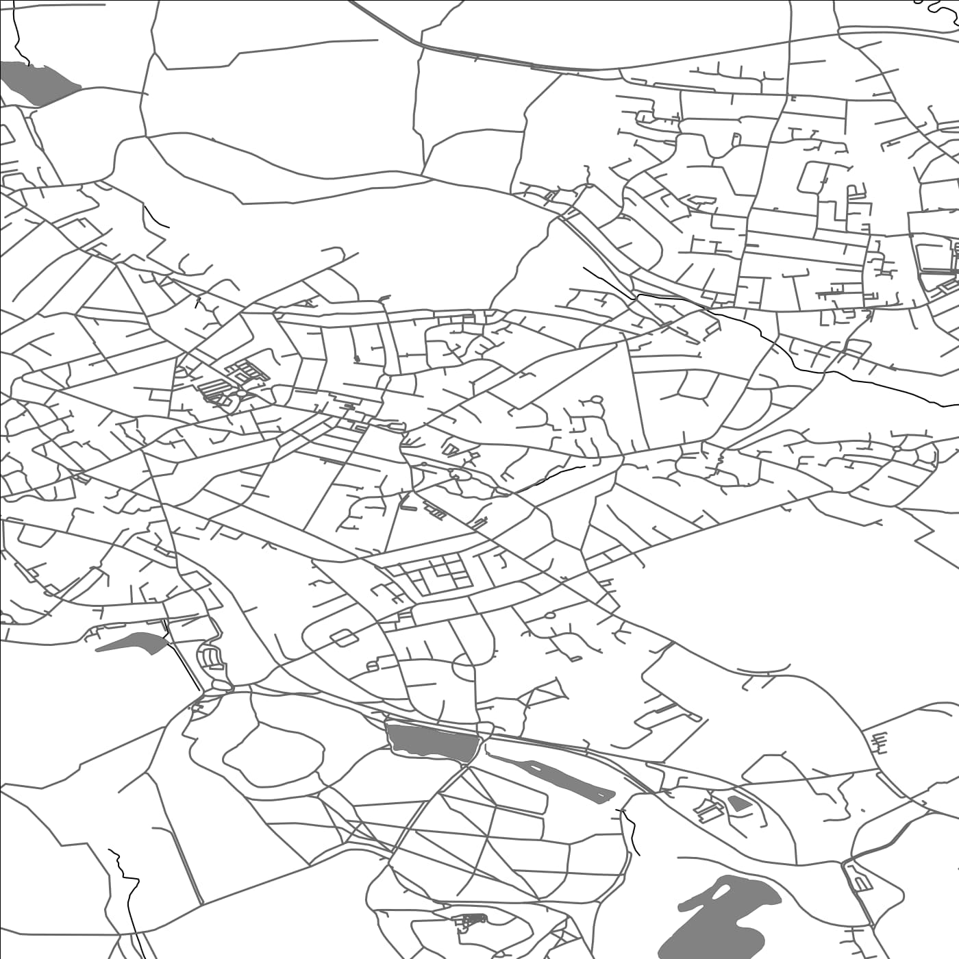 ROAD MAP OF HEANOR AND LOSCOE, UNITED KINGDOM BY MAPBAKES