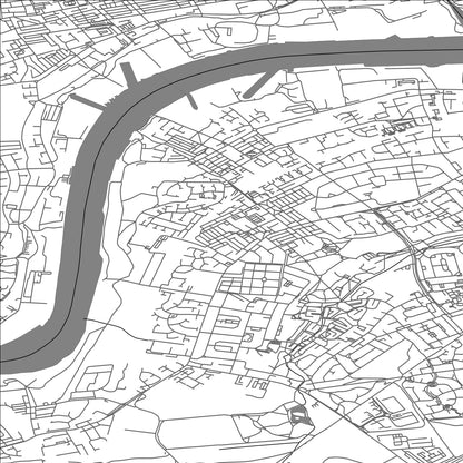 ROAD MAP OF HEBBURN, UNITED KINGDOM BY MAPBAKES