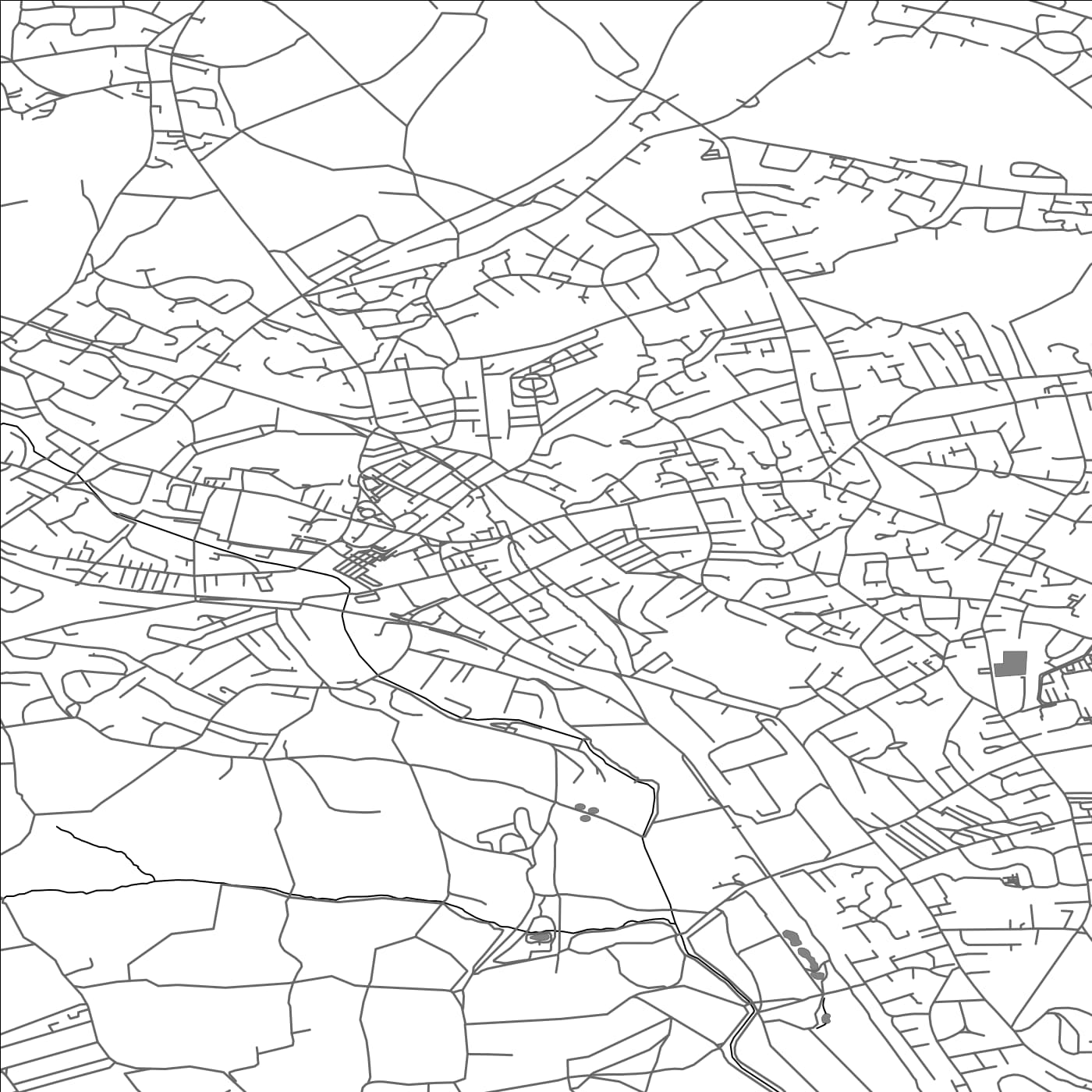 ROAD MAP OF HECKMONDWIKE, UNITED KINGDOM BY MAPBAKES