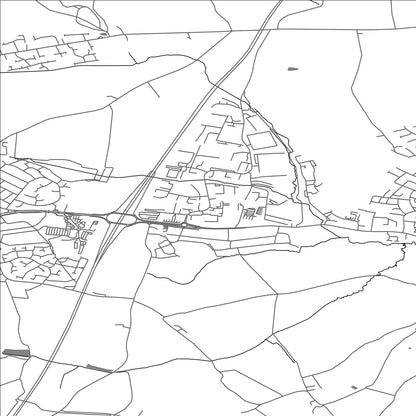 ROAD MAP OF HELLABY, UNITED KINGDOM BY MAPBAKES