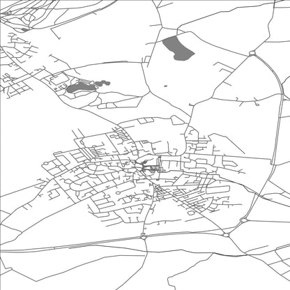 ROAD MAP OF HEMSWORTH, UNITED KINGDOM BY MAPBAKES