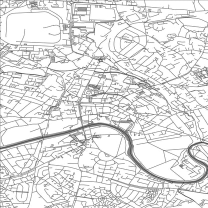 ROAD MAP OF HEREFORD, UNITED KINGDOM BY MAPBAKES