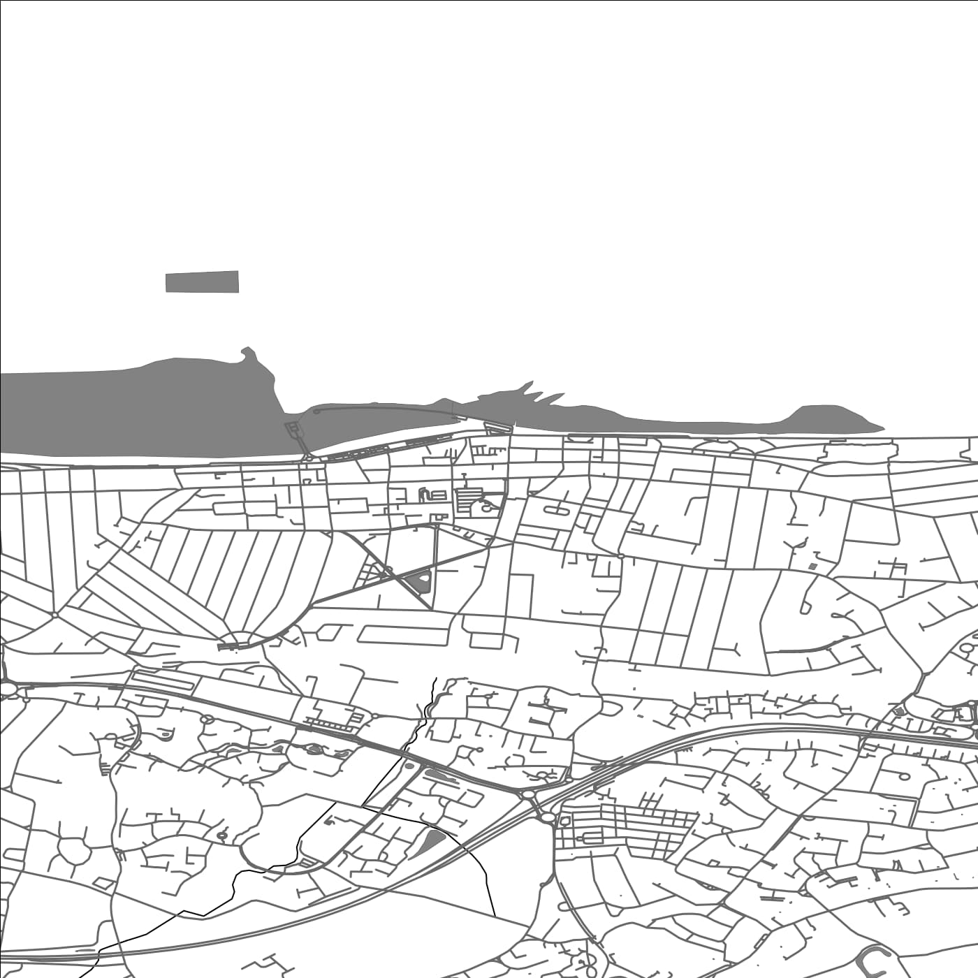 ROAD MAP OF HERNE BAY, UNITED KINGDOM BY MAPBAKES