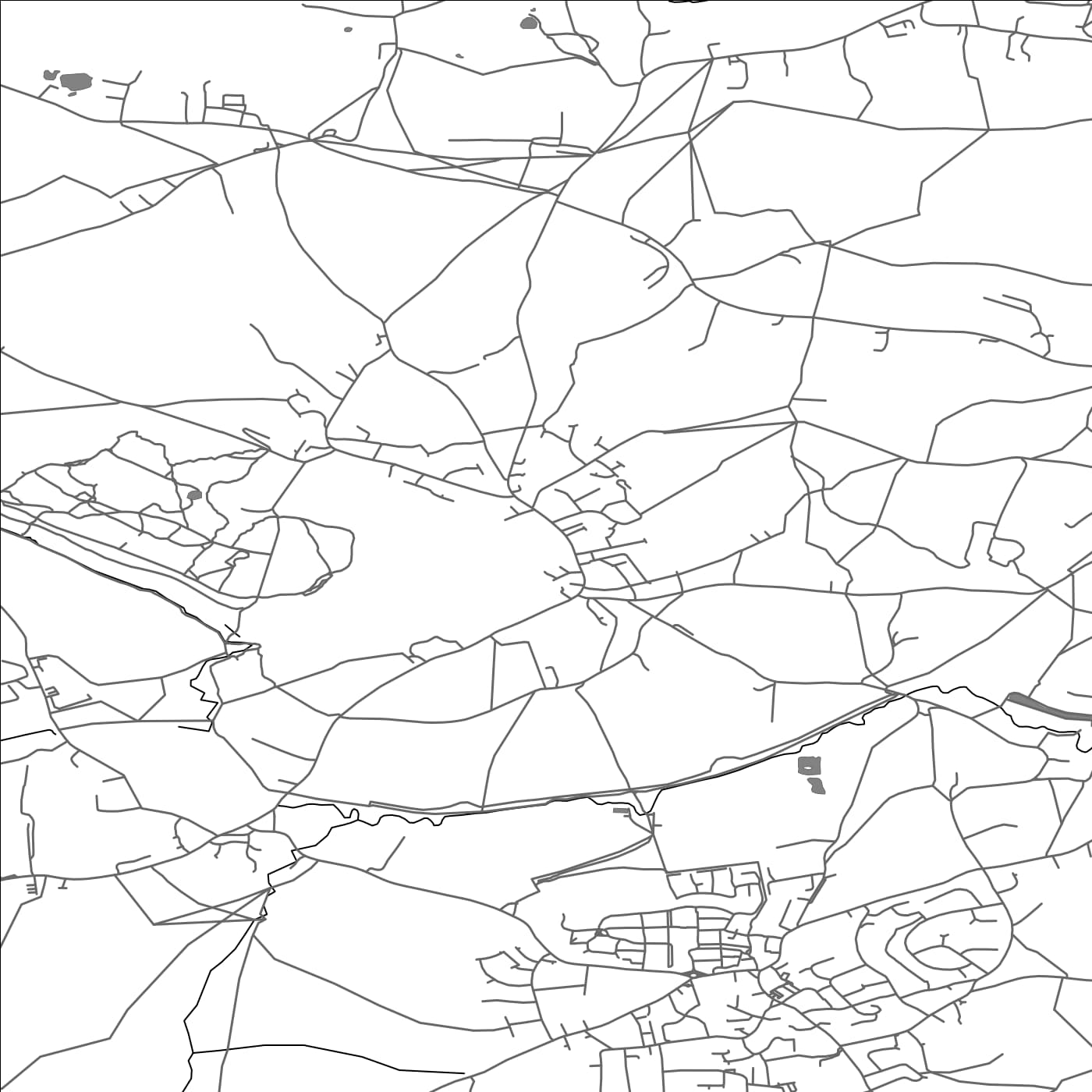 ROAD MAP OF HIGH LITTLETON, UNITED KINGDOM BY MAPBAKES