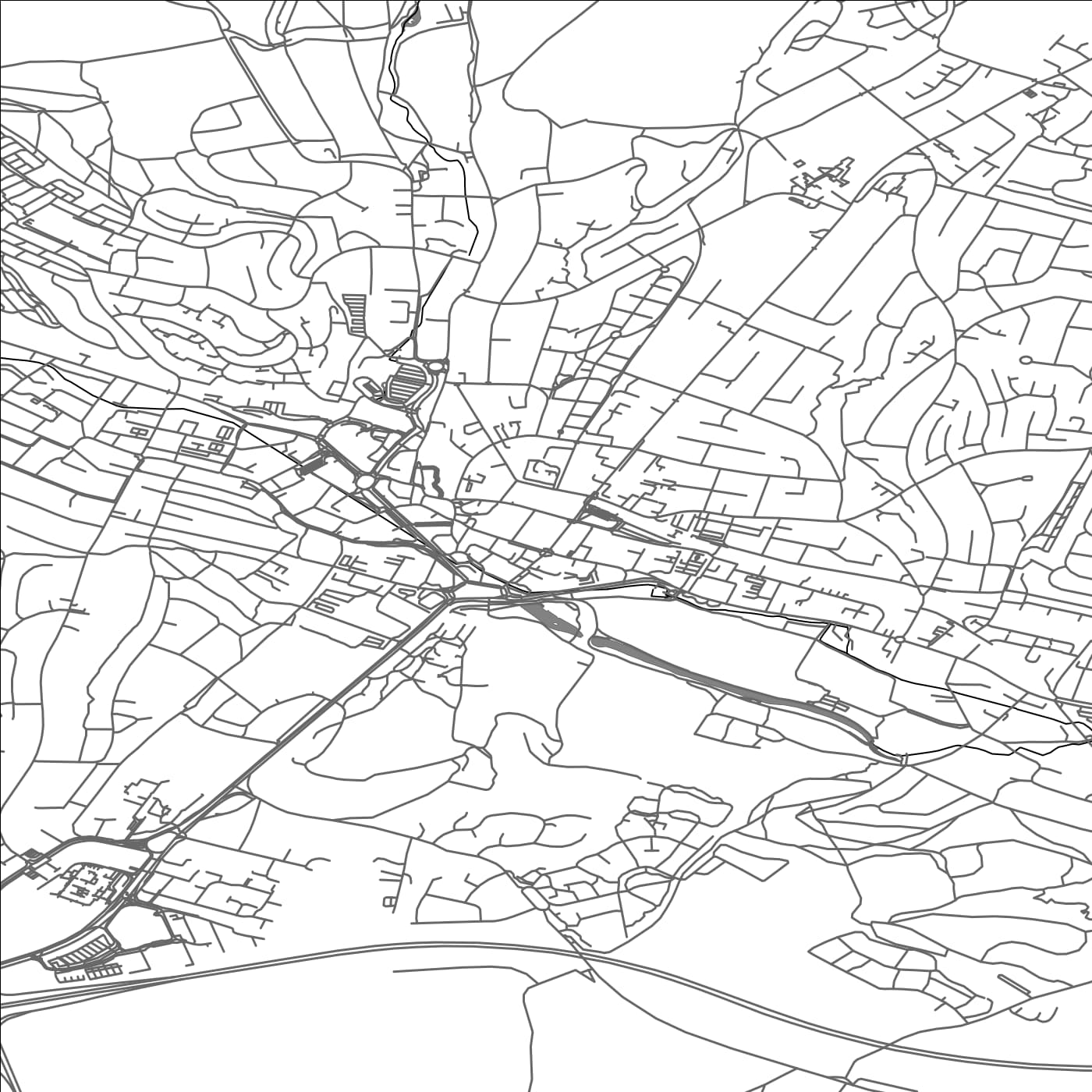 ROAD MAP OF HIGH WYCOMBE, UNITED KINGDOM BY MAPBAKES