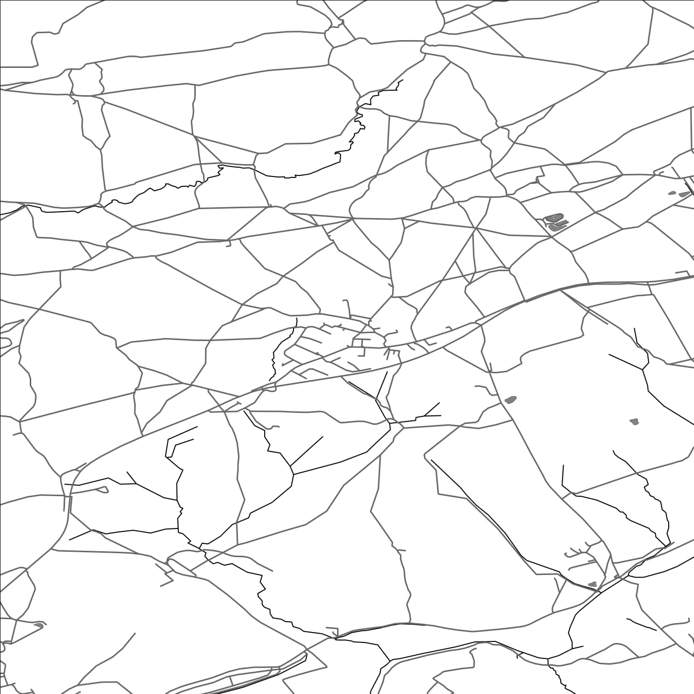 ROAD MAP OF HIGHAM-WITH-WEST CLOSE BOOTH, UNITED KINGDOM BY MAPBAKES