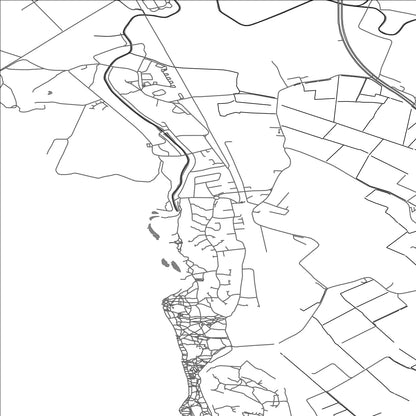 ROAD MAP OF HIGHTOWN, UNITED KINGDOM BY MAPBAKES