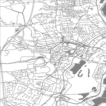 ROAD MAP OF HODDESDON, UNITED KINGDOM BY MAPBAKES