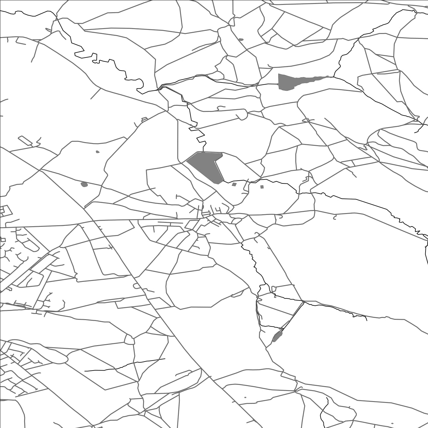 ROAD MAP OF HODDLESDEN, UNITED KINGDOM BY MAPBAKES