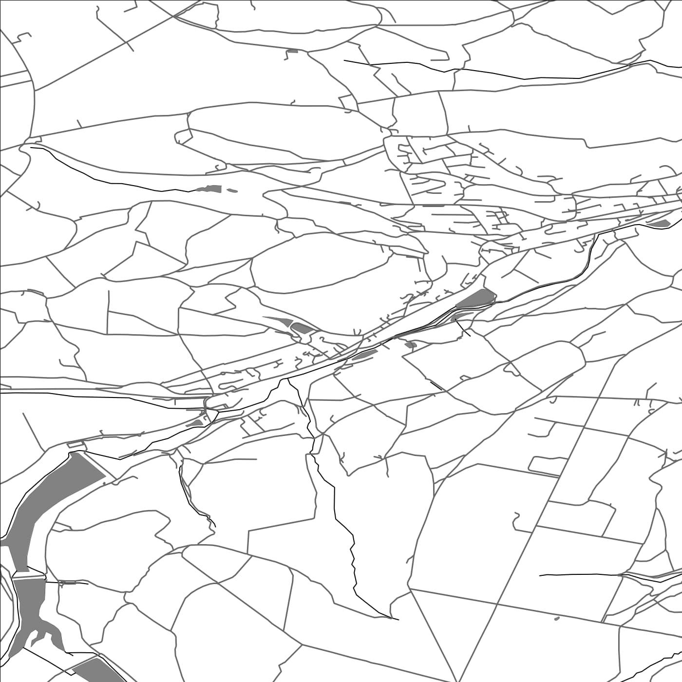 ROAD MAP OF HOLME VALLEY, UNITED KINGDOM BY MAPBAKES