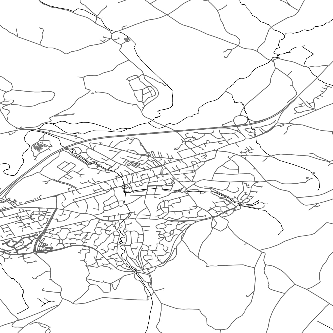 ROAD MAP OF HONITON, UNITED KINGDOM BY MAPBAKES