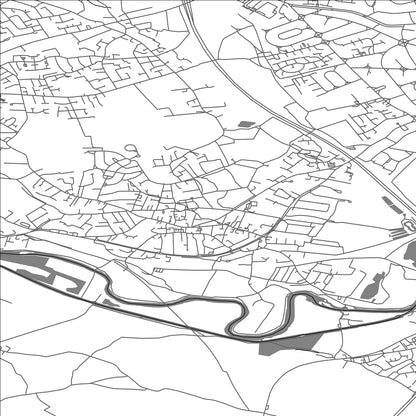 ROAD MAP OF HORBURY, UNITED KINGDOM BY MAPBAKES