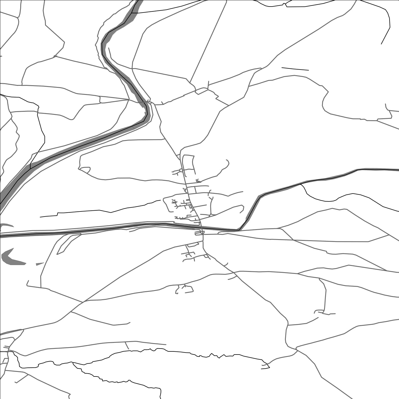 ROAD MAP OF HORNBY-WITH-FARLETON, UNITED KINGDOM BY MAPBAKES