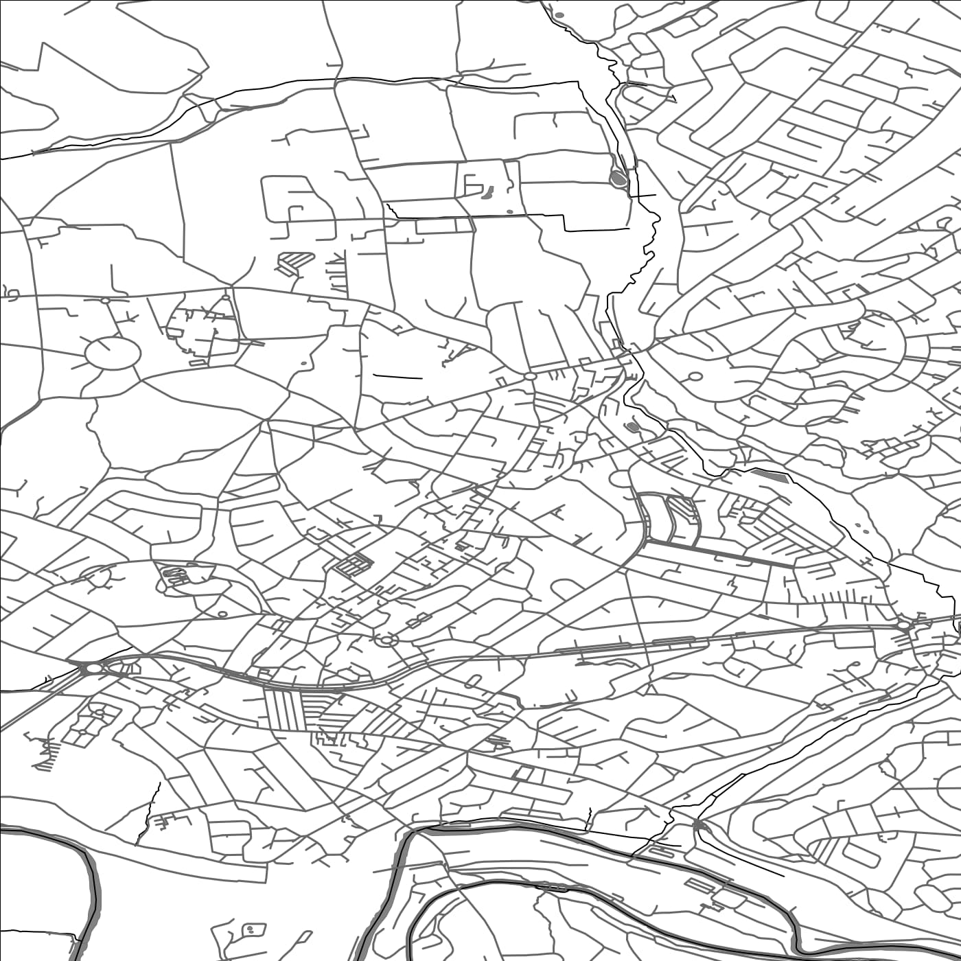 ROAD MAP OF HORSFORTH, UNITED KINGDOM BY MAPBAKES