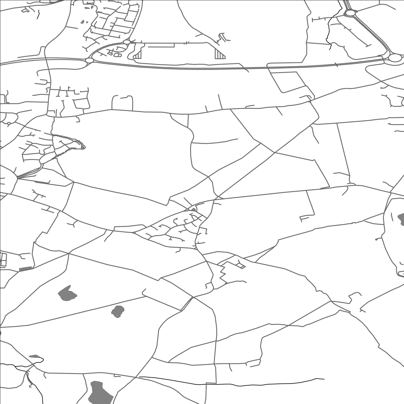 ROAD MAP OF HOUGH, UNITED KINGDOM BY MAPBAKES