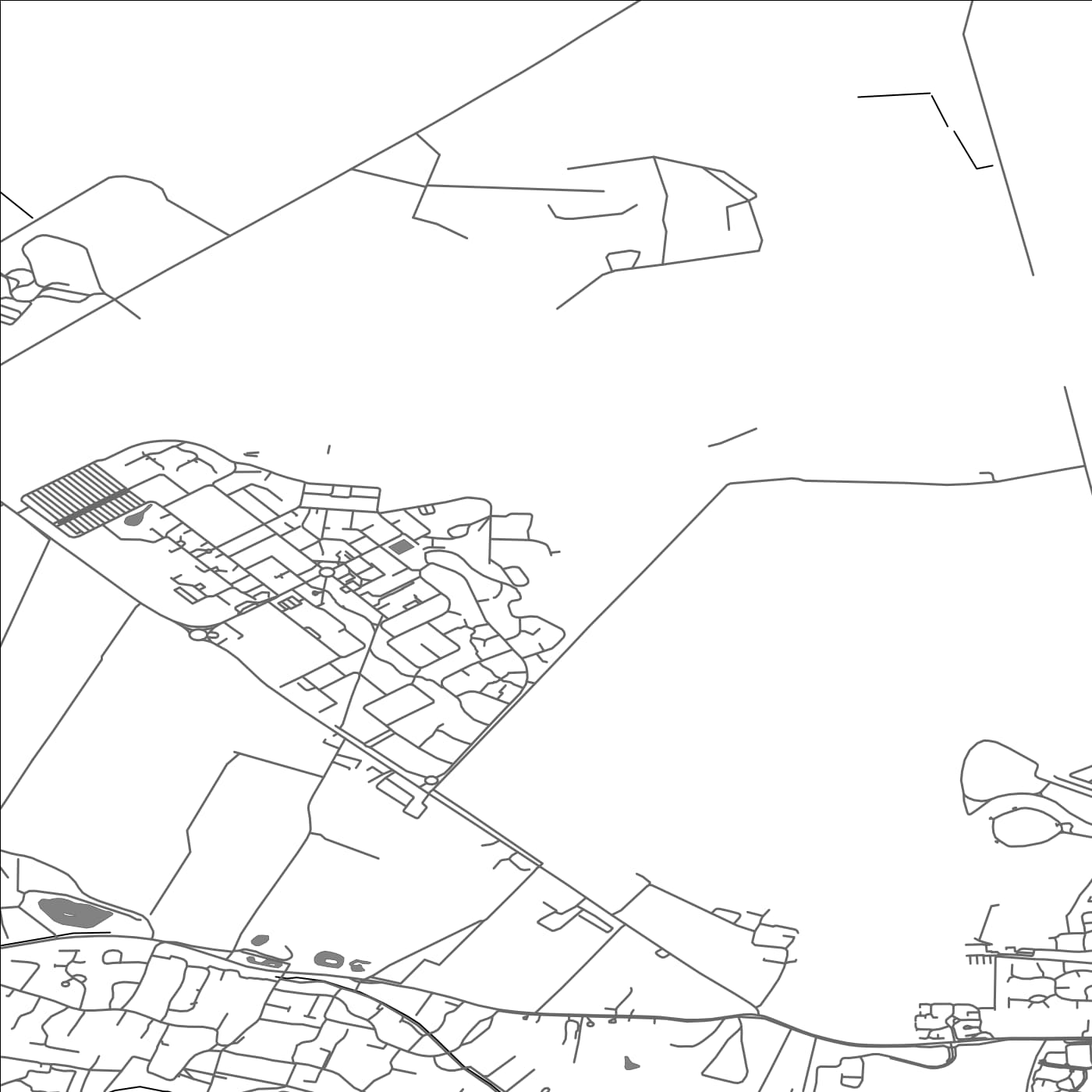 ROAD MAP OF HOUGHTON AND WYTON, UNITED KINGDOM BY MAPBAKES