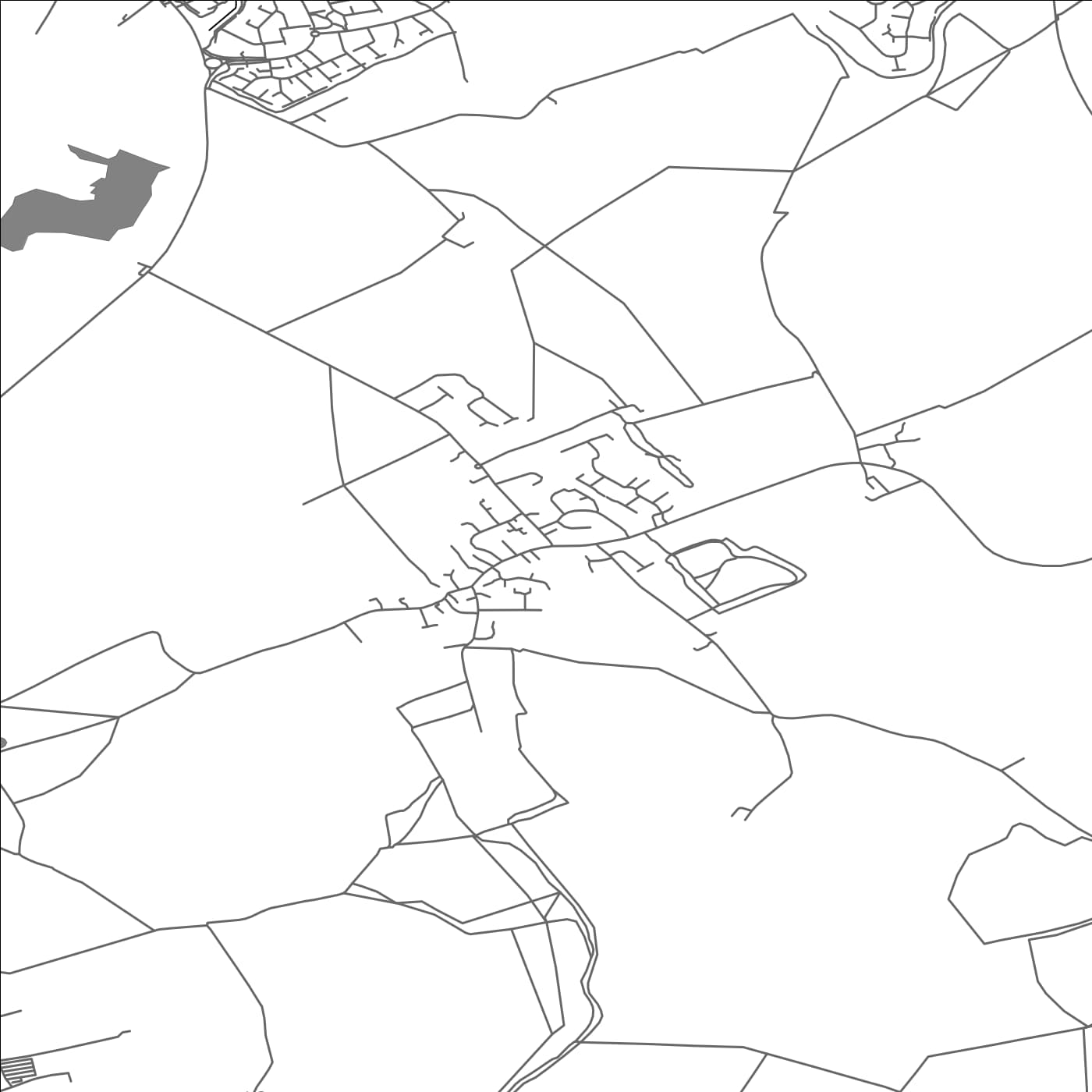 ROAD MAP OF HOUGHTON CONQUEST, UNITED KINGDOM BY MAPBAKES