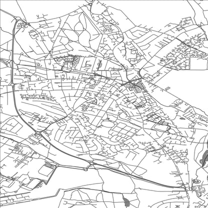 ROAD MAP OF HUCKNALL, UNITED KINGDOM BY MAPBAKES