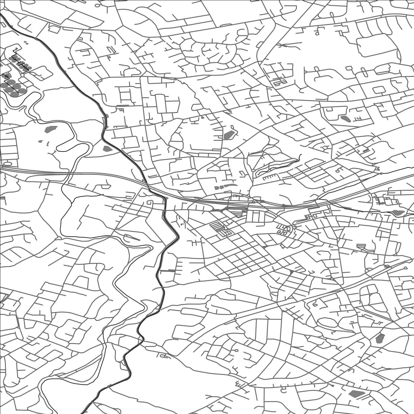 ROAD MAP OF HYDE, UNITED KINGDOM BY MAPBAKES