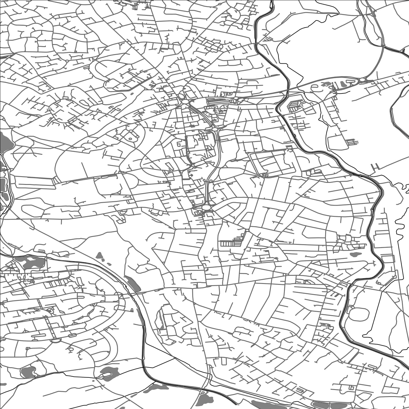 ROAD MAP OF ILKESTON, UNITED KINGDOM BY MAPBAKES