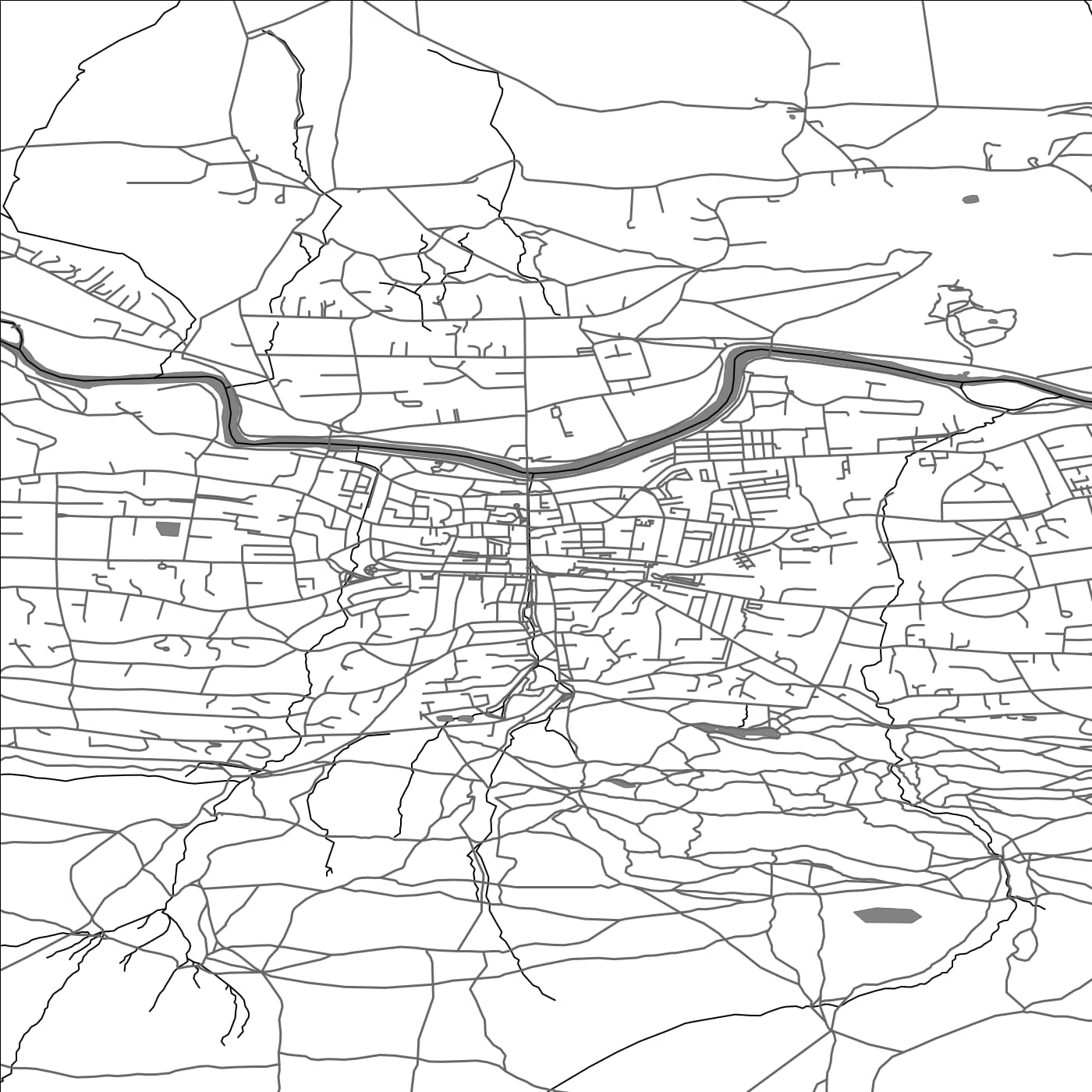 ROAD MAP OF ILKLEY, UNITED KINGDOM BY MAPBAKES