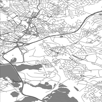 ROAD MAP OF INCE IN MAKERFIELD, UNITED KINGDOM BY MAPBAKES