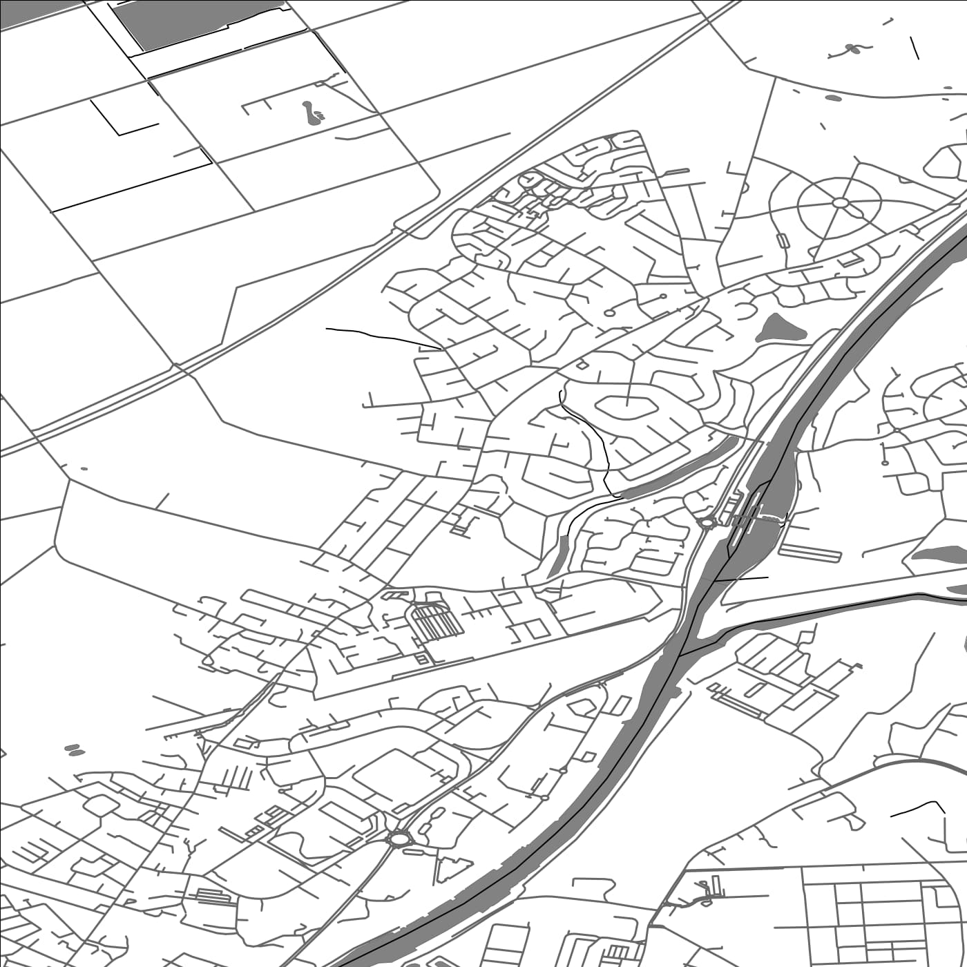 ROAD MAP OF IRLAM, UNITED KINGDOM BY MAPBAKES