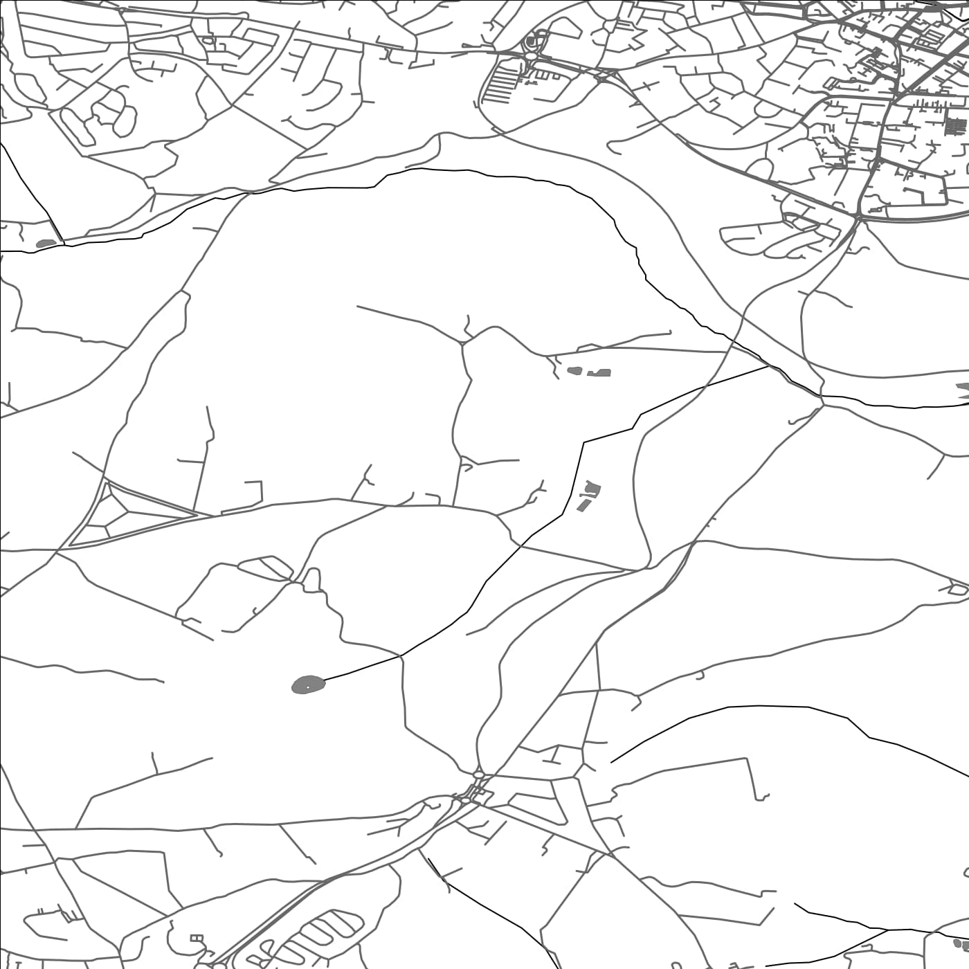 ROAD MAP OF KEA, UNITED KINGDOM BY MAPBAKES