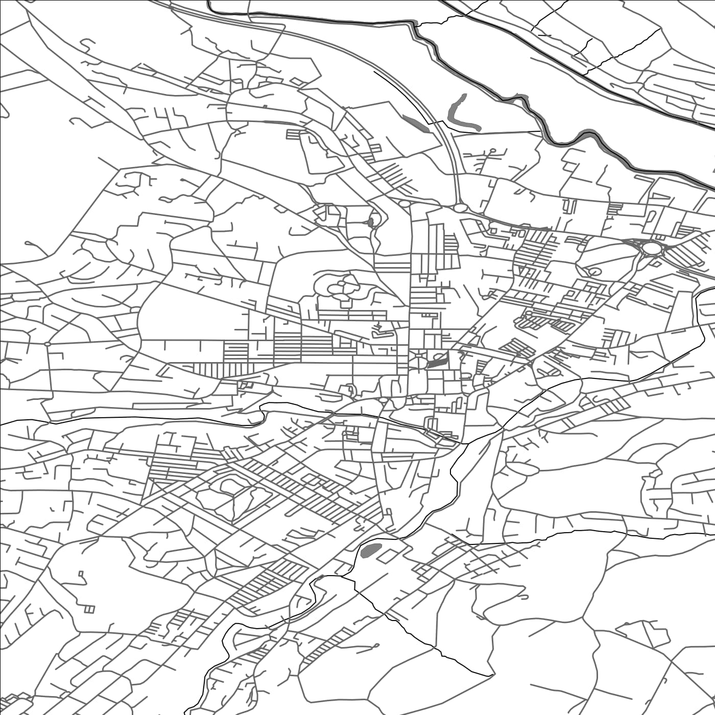 ROAD MAP OF KEIGHLEY, UNITED KINGDOM BY MAPBAKES