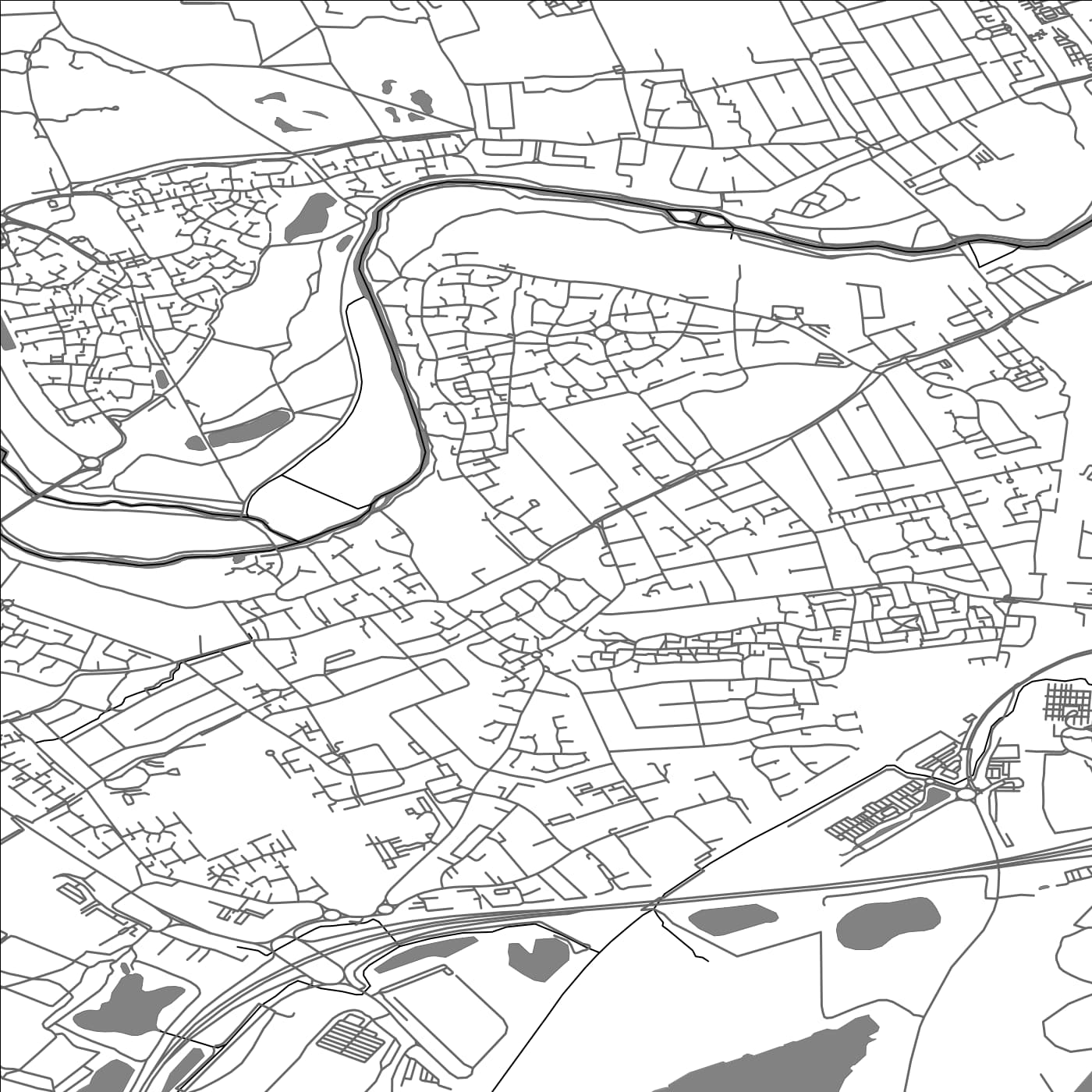 ROAD MAP OF KEMPSTON, UNITED KINGDOM BY MAPBAKES